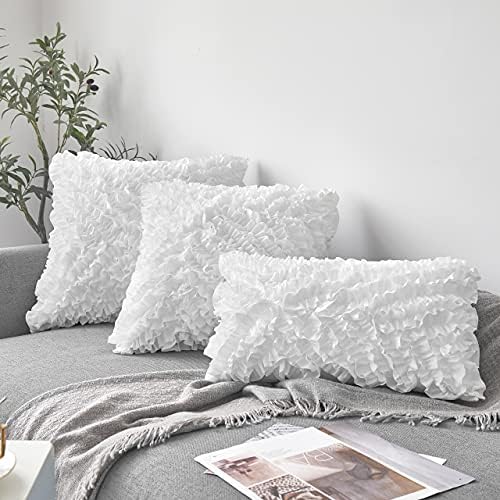 FAVRIQ 12 x 20 Throw Pillow Inserts (Set of 2), Rectangle Interior Sofa Pillow Inserts with 100% Cotton Cover, Lumbar Support Pillow for Chair Bed, Decorative Pillow Insert Pair, White Couch Pillow - Image 6