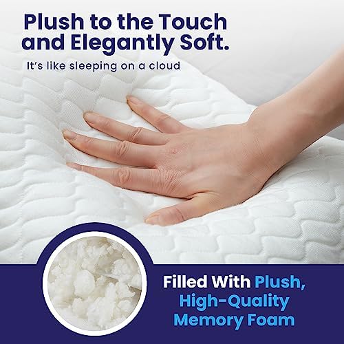 Sidney Sleep Adjustable Curved Pillows for Neck and Shoulder Support with Extra Shredded Fill - Cervical Contour Pillow for Side and Back Sleeper - King Size - 19"x36" CertiPUR-US Certified (White) - Image 6