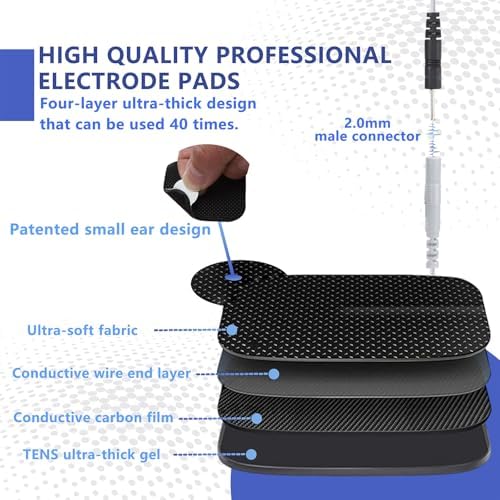 TENS Unit Muscle Stimulator for Pain Relief, Dual Channel EMS Massager Device with LCD Display, Meridian Pulse Massage Patch for Home Use Full Body Cervical Spine Lumbar Shoulder Muscle - Image 7