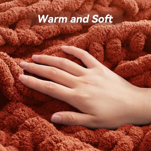 Negwoo Chunky Knit Throw Blanket, Knitted Throw Chenille Yarn, 30"*40" - Image 7