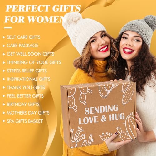 Self Care Gifts for Women Spa Gifts for Women Get Well Soon Gift Care Package, Christmas Mothers Day Relaxing Spa Gift Baskets, Feel Better Inspirational Thinking of You Box for Mom Her Sister Friends - Image 7