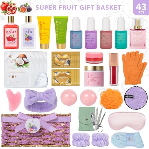 Gifts for Women, 42 Pcs Bath & Body Gifts Basket, Hydrating Face Skin Care - Image 2