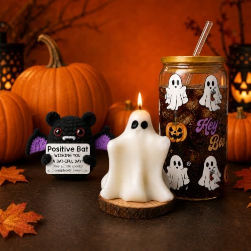 Halloween Gifts for Women Pumpkin Boo Basket with Ghost Cup Socks - Image 4