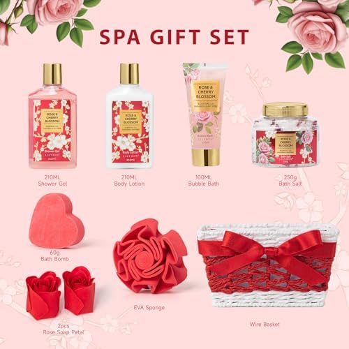 Spa Gifts for Mom, Birthday Gifts - 9Pcs Bath Spa Gift Baskets for Women - Image 3