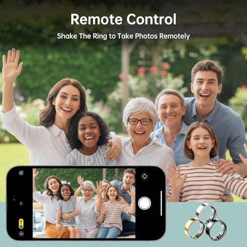 Smart Ring for Women & Men, Fitness Tracker Ring with Heart Rate Monitor, HRV, Sleep Tracking, No Subscription Fee, 10ATM Waterproof Activity Ring for Android & iOS (Gold, #6) - Image 6