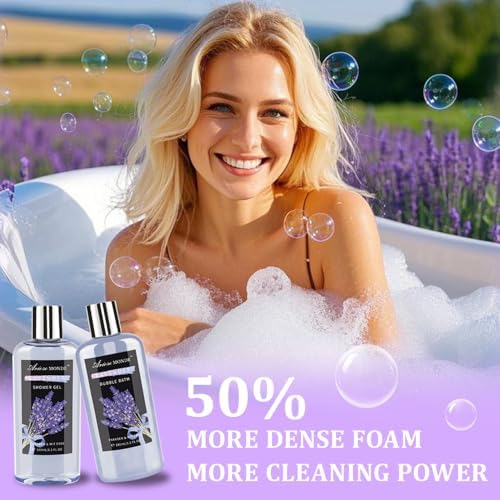 Lavender Spa Gift Baskets for Women, 9pcs Spa Set Gifts for Mom, Wife - Image 3