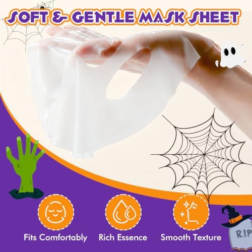KONEUK 10 Pack Halloween Face Mask Skincare, Sheet Face Masks for Women - Image 4