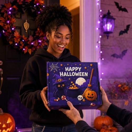 Halloween Gifts for Women Boo Basket with Ghost Cup Self Care Gift Box - Image 7