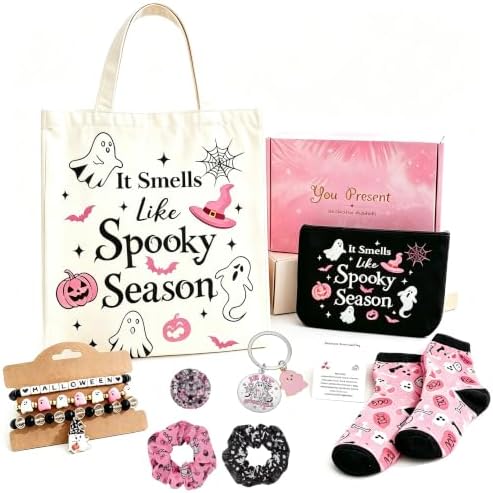 10Pc Pink Halloween Gifts for Women Spooky Season Tote Bag Gothic Basket by Qonmpcvu