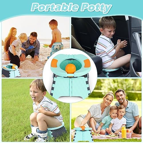 Travel Potty for Toddlers, Portable Foldable Potty (Blue) - Image 6