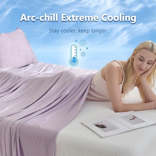CHOSHOME Cooling Blanket for Hot Sleepers - Summer Blanket Thin Soft Lightweight Breathable Double Side Enhanced Cooling for Hot Flashes, Night Sweats, Bed, Couch (Purple, 96 x 120 inches) - Image 6