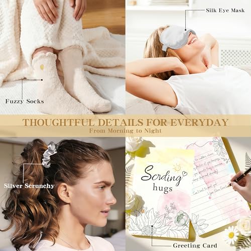 Birthday Gifts for Women - 11 Pcs Self Care Gift Basket Set for Sister Friend Mom - Get Well Soon Gift Box - Recovery After Surgery Care Package - Friendship Cheer Up Inspirational Thank You Present - Image 5