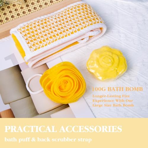 Birthday Gifts for Women, Honey Almond Spa Gift Baskets Bath Set for Women - Image 6