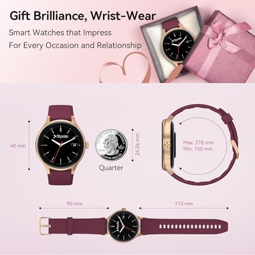 Fitpolo Smart Watch for Women, 105+ Sports Modes Fitness Tracker (Purple) - Image 7