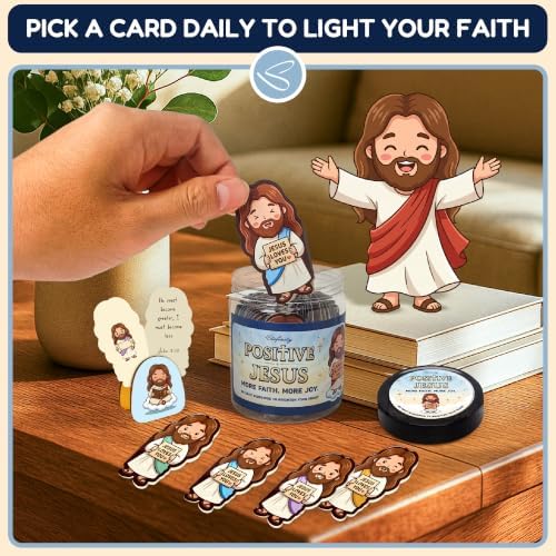 Positive Jesus Cards, Jesus Gifts for Women Jars, Christian Gifts Ideas - Image 4