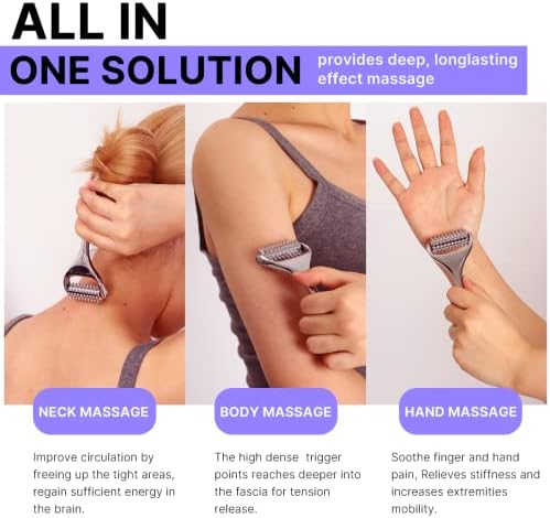 Massage Roller, Acupuncture Roller for Muscle Pain Relief, Acupressure Massager - Deep Tissue Massage Tool for Hand, Foot, Neck, Arms, Thighs - Image 2