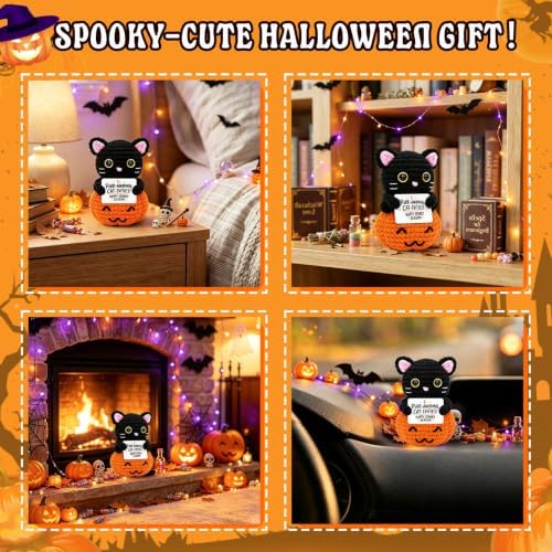 Funny Halloween Spooky Gift for Cat Lovers Black Cat Decor for Women Men - Image 7
