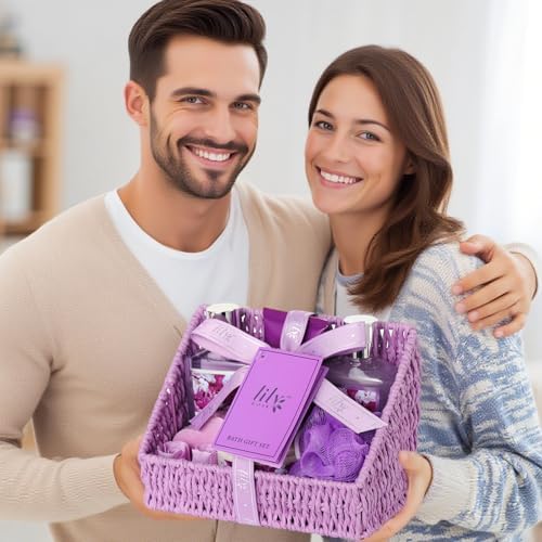 9Pcs Spa Gifts, Birthday Gifts, Lavender Lilac Spa Gift Baskets for Women - Image 7