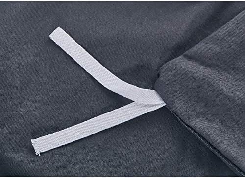 TONGDADA Weighted Blanket Cover (Dark Grey Cotton, 90''x108'' Duvet Cover) - Image 7