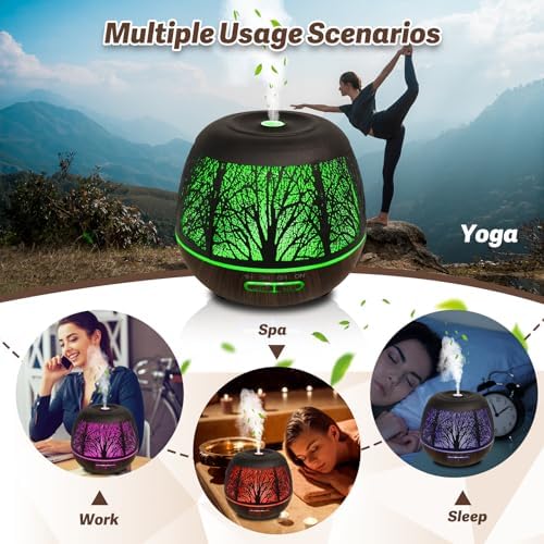 Roonbo Aesthetic Tree of Life Metal Essential Oil Diffuser for Large Room, - Image 6