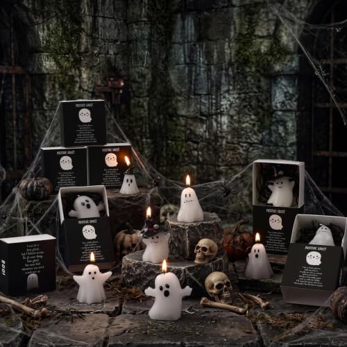 Lyrow 12 Sets Halloween Party Favors for Adults Positive Ghost Candle - Image 5