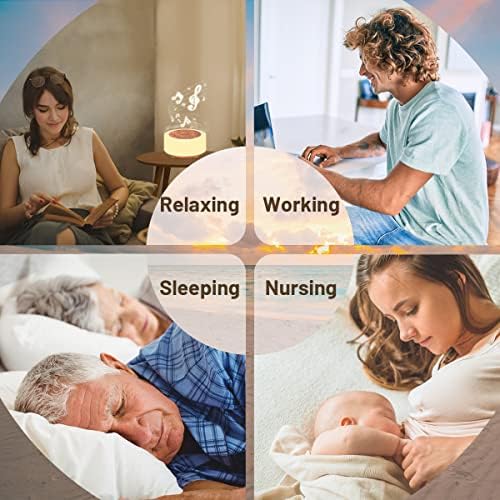 Soother Sleep Sound Machine Night Light White Noise Machine with 30 Soothing Sounds & 12 Color Night Lights for Baby Kids Adults Brown Noise Machine with Timer & Continuous Play for Home Travel Office - Image 7