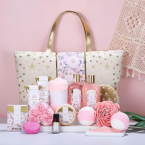 Spa Luxetique Daisy Dream 15pc Spa Gift Baskets Gifts for Women - Image 2