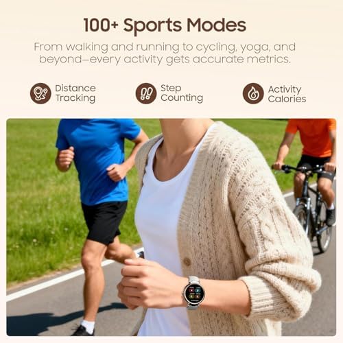 TOZO S8 AMOLED Smart Watch for Women Men, 3ATM Waterproof Fitness Tracker - Image 7