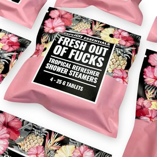 Explicit Essentials Fresh Outta Fâs Shower Steamers | Tropical Hibiscus Aromatherapy Shower Steamer for Relaxation & Stress Relief | Spa Shower Tablet Gift for Self-Care, Birthdays & Holiday - Image 2