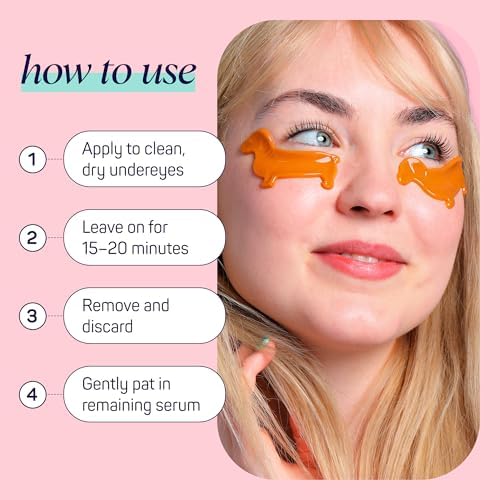 SpaLife So Fetch Hydrogel Under Eye Patches for Dark Circles | Dachshund Under Eye Patches for Puffy Eyes | Weiner Dog Undereye Bags and Puffiness Removal | Boo Basket Stuffers | 8 Pairs - Image 6