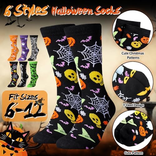 18 Pcs Halloween Gifts Set Pumpkins Ghost Makeup Bags Enamel Mugs Happy Halloween Ghost Witch Socks Bulk Tabletop Gifts Party Favors for Adults Women Coworkers Carnival Party Supplies - Image 4
