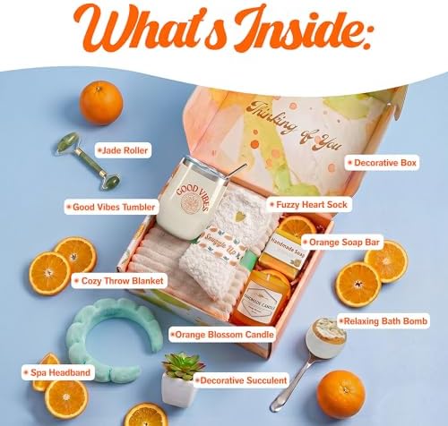 Sunny & Wise Get Well Soon Gift Baskets - Care Essentials - White Set Of 9 - Image 4