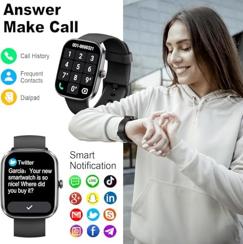 Smart Watch for Men Women, 1.91" HD Touch Screen Smart Watch Answer/Make Calls, Fitness Watch with Heart Rate/Sleep Monitor,100+ Sport Modes Fitness Tracker, IP68 Waterproof Smartwatch for Android iOS - Image 7