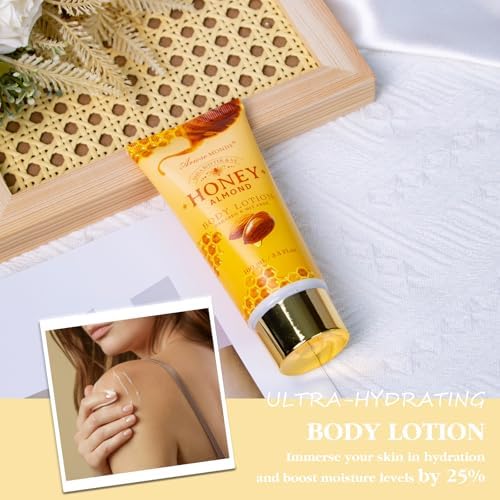 Birthday Gifts for Women, Honey Almond Spa Gift Baskets Bath Set for Women - Image 5
