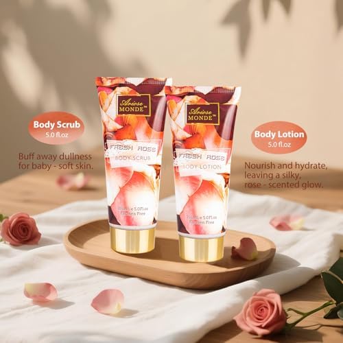 Spa Gift Set for Women, 8pc Fresh Rose Relaxing Bath Set for Women Gift - Image 4