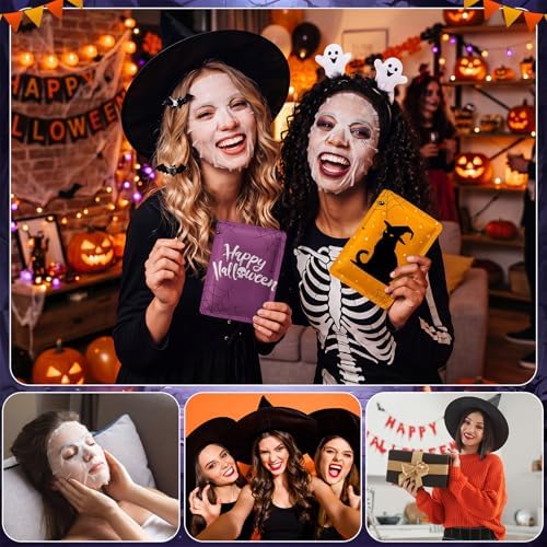 Batiyeer 20 Pcs Halloween Facial Mask Gift, Spooky Basket Stuffer for Women - Image 6