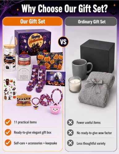 11 Pcs Halloween Boo Basket Stuffer for Women, Build a Boo Basket Kit - Image 6