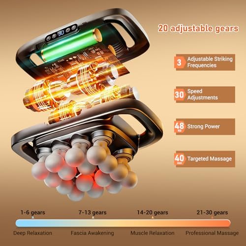16-Head Massage Gun Set for Deep Tissue Massage, 3 Modes - Image 2