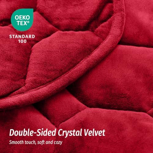 Wemore Weighted Lap Blanket 7lbs, 24"x29" Small Travel Blankets for Adults - Image 6