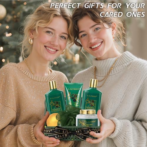 7Pcs Eucalyptus Bath Spa Gifts, Perfect Spa Gift Baskets for Women & Men - Image 7
