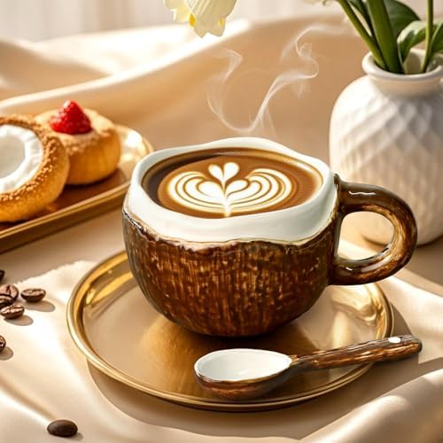 Golray Spa Gifts for Women, Brown Relaxing Bath Gift Set with Coconut Mug & Coffee Soap, Self Care Kit for Mom Her Friends Sister Wife, Unique Mothers Day Gifts Get Well Soon Gift Idea - Image 4