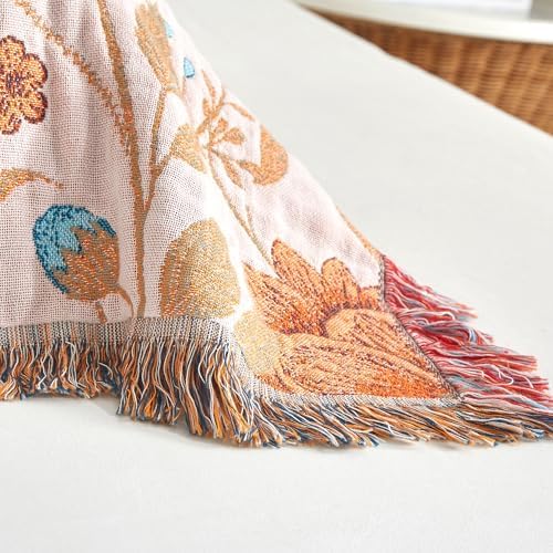 Boho Throw Blanket for Bed 80”x90”, 100% Cotton Blanket for Couch Sofa - Image 7