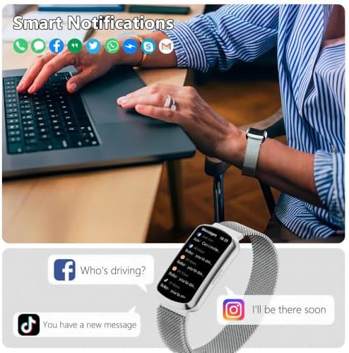 Health Fitness Tracker, Smart Watch with 24/7 Heart Rate, Activity Tracker with Blood Pressure and Blood Oxygen Monitor, 120 Sport Mode Waterproof Sleep Tracker for Women Men - Image 6