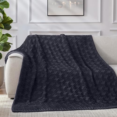 Anysay Knitted Weighted Blanket for Adult, Chunky Knit Throw 40''*60'' 7lbs - Image 6