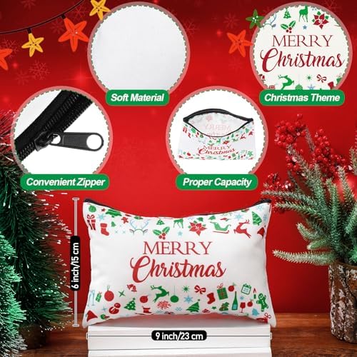 18 Pcs Christmas Set Xmas Makeup Bags Enamel Mugs Christmas Socks Bulk 2026 Gifts Santa Snowflake Party Favors for Adults Women Coworkers Teacher Xmas Winter Party Supplies Decor - Image 6