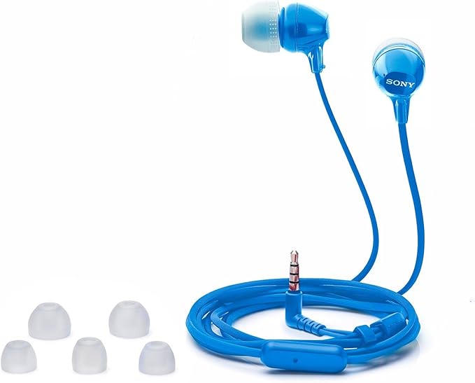 Sony MDREX15AP In-Ear Earbud Headphones with Mic, Blue - Image 2