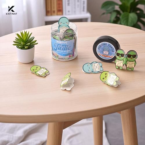 Positive Turtle Jar – Funny Birthday Gifts for Women Men Teens Stocking Stuffers Teen Girls Son Mom Dad Daughter Sister Friend Coworkers Teachers Gifts, Sea Turtle Gift for Women - Image 3