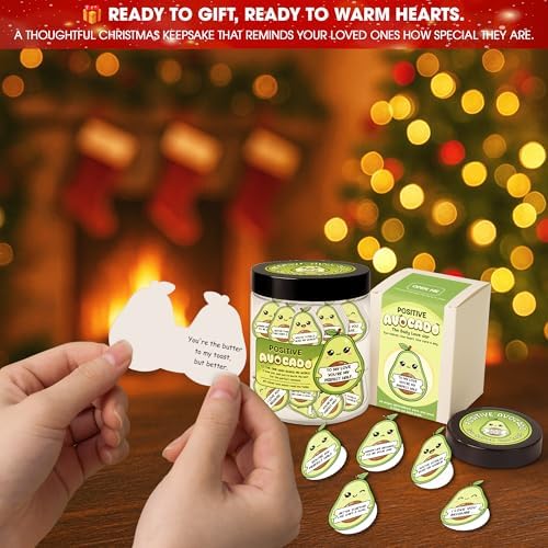 Positive Avocado Jar- 60 Mini Love Notes Xmas Gifts For Couple - Image 3