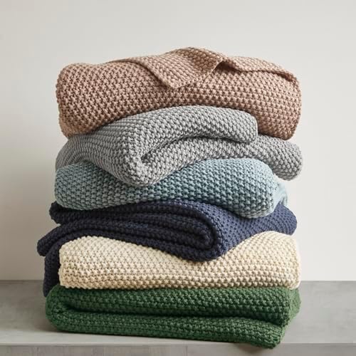 INK+IVY Bree Knit All Season Throw Blanket for Sofa, 50 x 60, Indigo - Image 6