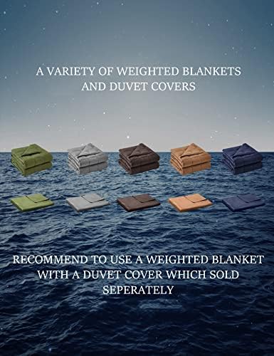 BB BLINBLIN Weighted Blanket Heavy Blanket for Cool & Restful Sleep, Premium Soft Material and Glass Beads (Navy Blue, 80''x87'' 15lbs), Two Persons(70~140lb) Sharing Use on Queen/King Bed… - Image 6